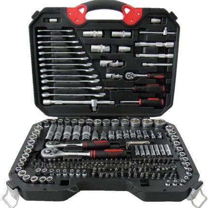 Jogo chaves de caixa 1/4”, 3/8” e 1/2” 218 peças