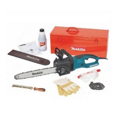 ELECTROSERRA MAKITA 2000W 400mm MALA METALICA OCULOS LUVAS LIMA CORRENTE OLEO.j