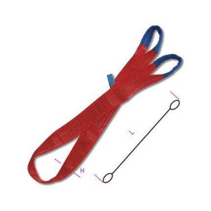 Estropos de elevação, vermelho, 5t tecido duplo