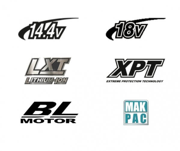Ferramentas Makita - baterias -logos