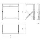 Bancada de trabalho dobrável Compacta e fácil de transportar.