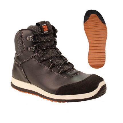 Bota de trabalho, pele, biqueira aço